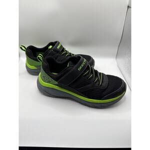 Skechers Boundless Boys Sneakers Kids Shoe Size US 3 Wide Fit Black/Green